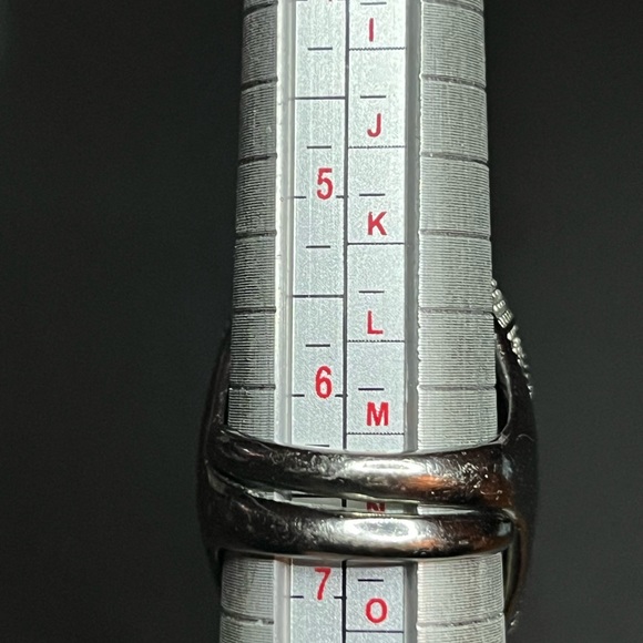 Rebecca of Italy Silver and Black Gold-Plated Bronze Ring w/ Cubic Zirconia - Picture 14 of 16